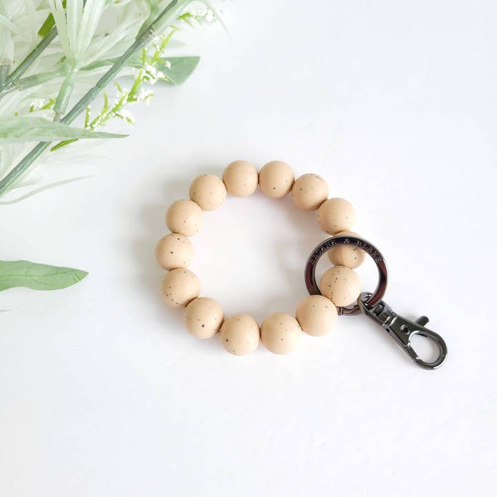 SPECKLED OATMEAL Bracelet Key Ring for wholesale by SloaneandBlake