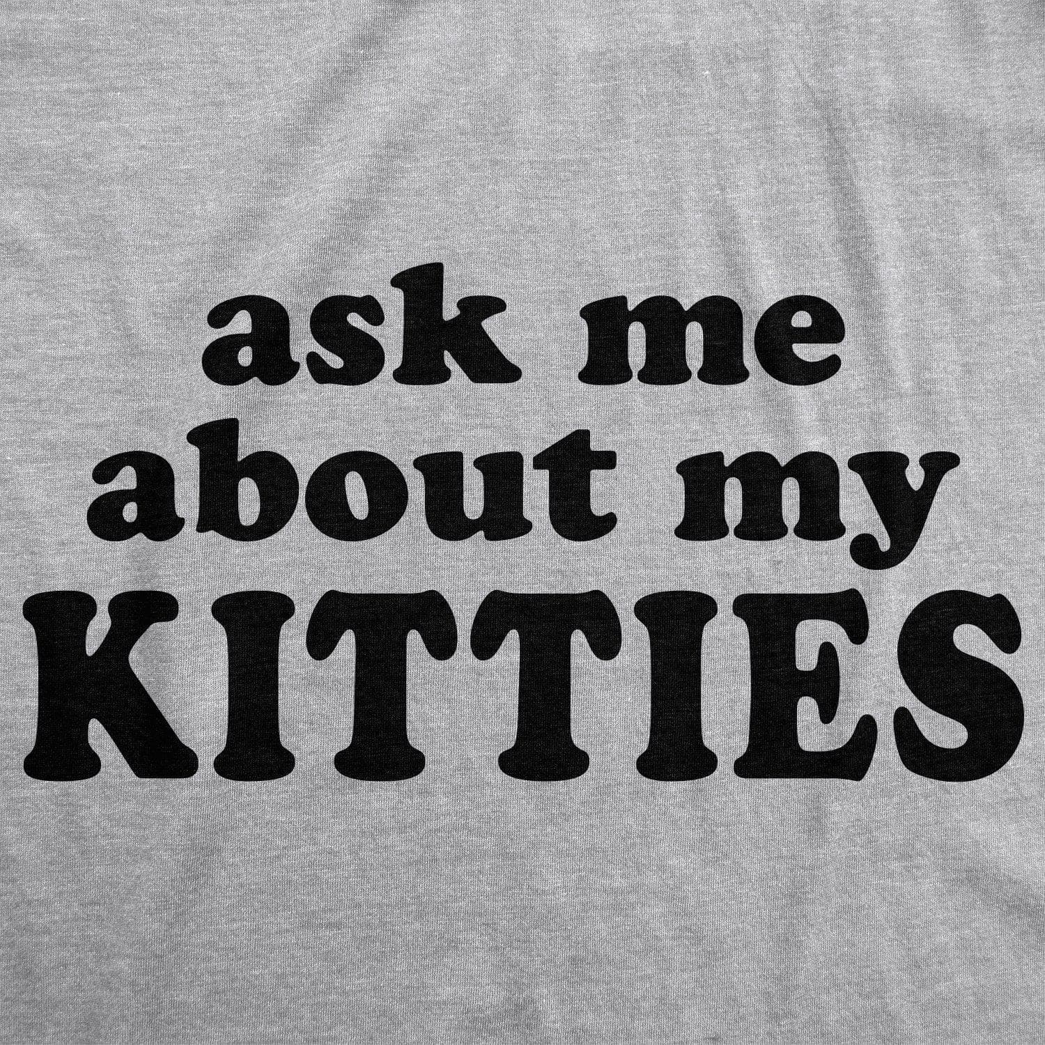 Light Heather Grey Ask Me About My Kitties Women's Tshirt Flip Graphic Tee for wholesale on Faire2