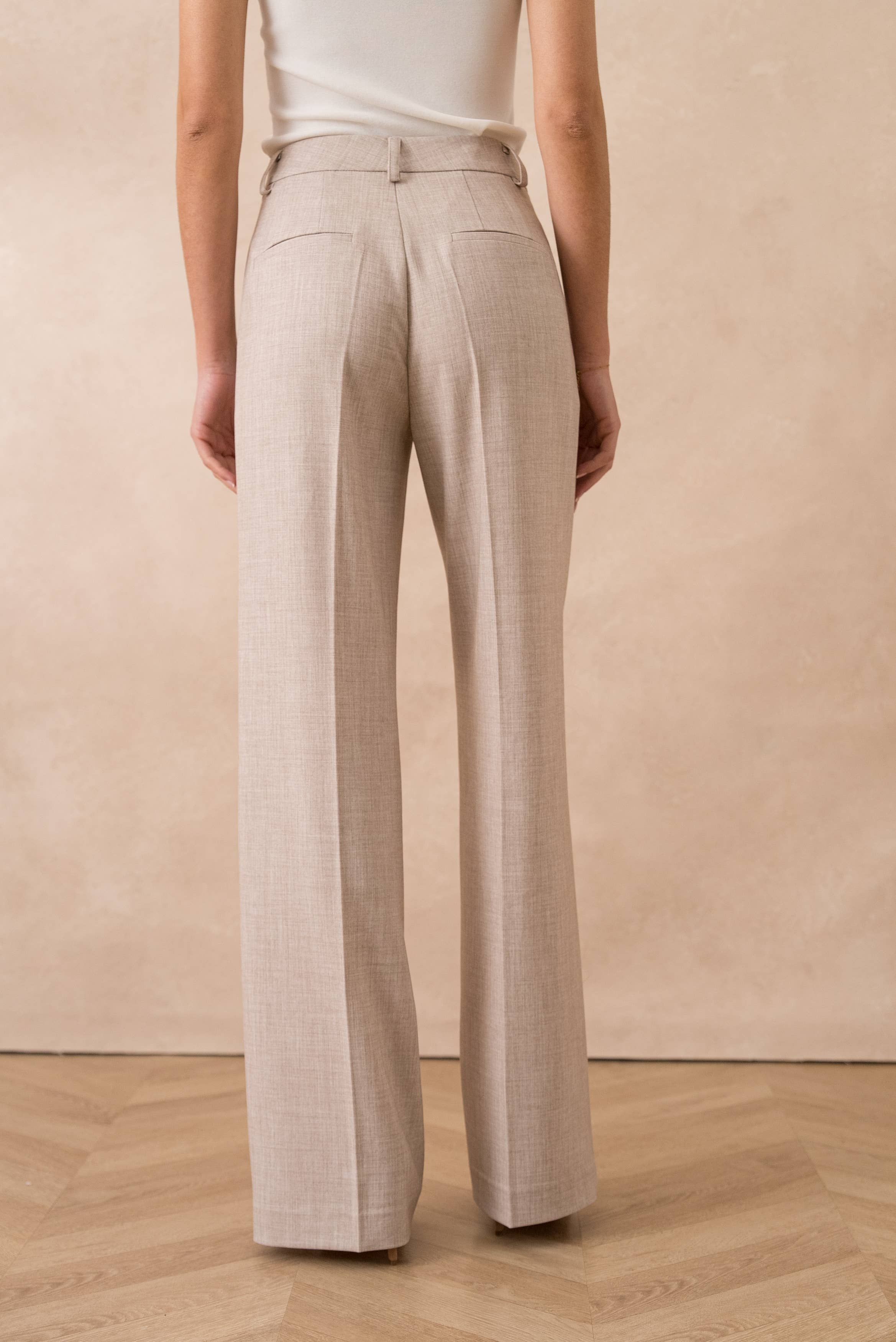 Attentif Paris - Vendita all'ingrosso Pantaloni eleganti - Donna - [Heather] Pantaloni Tailleur a Gamba Larga11