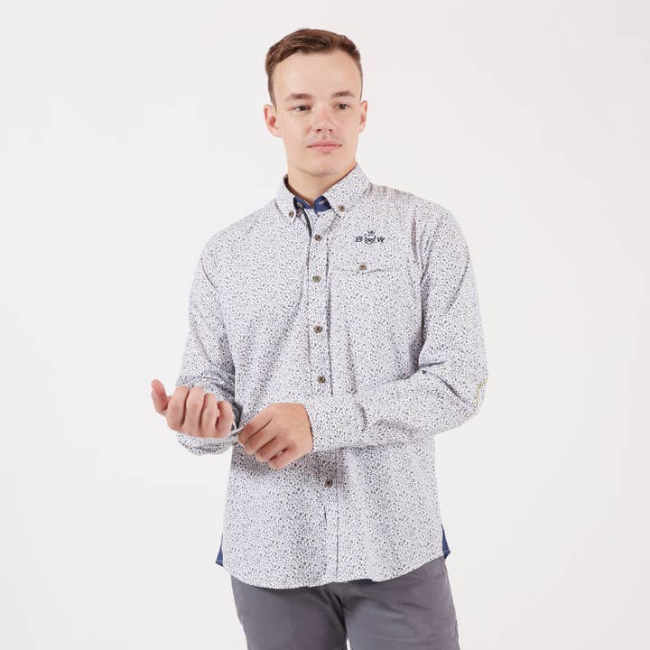 CASUAL EXPLORERS CASUAL overhemd met rechte snit en lange mouwen voor wholesale door Black Wellis