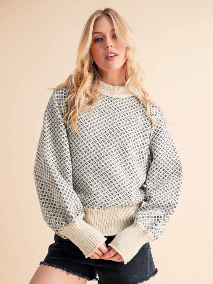 *SMALL ONLY* 3163EK Echo Sweater for wholesale by AEMI + CO