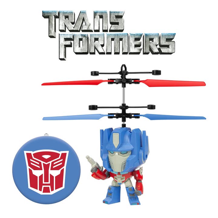 World Tech Toys - Wholesale Toy Plane - Kids - Transformers Optimus Prime Flying Figure IR UFO Helicopter
