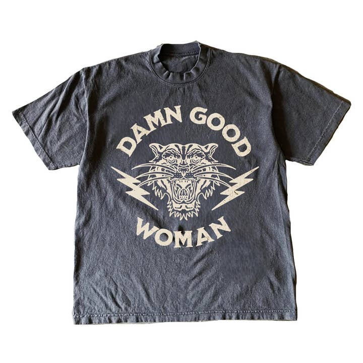 Lucy + Company - Wholesale Graphic Sweatshirt - Women's - Damn Good Woman Tiger Graphic Sweatshirt4