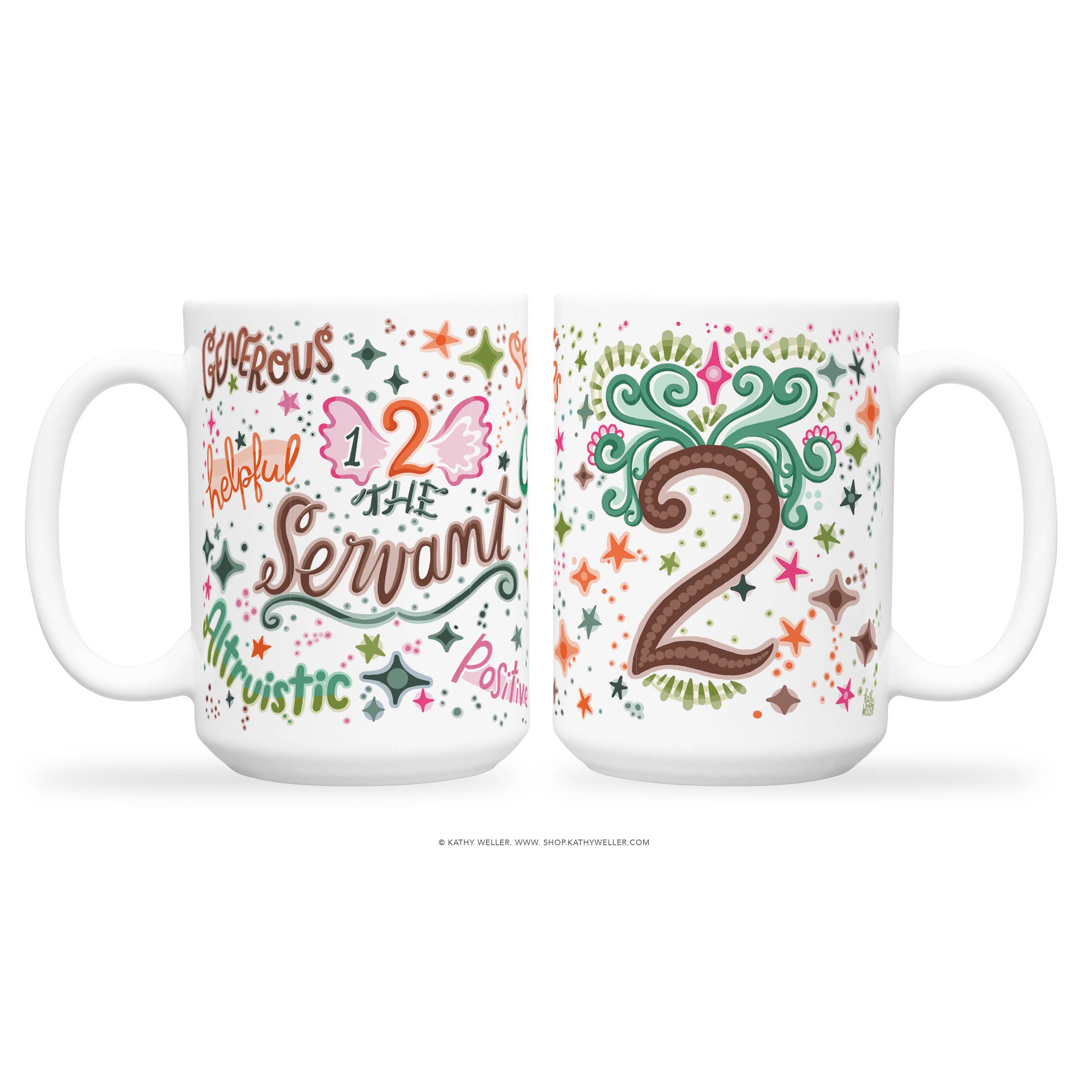 Kathy Weller Art+Ideas - Wholesale Coffee Mug - Enneagram Type 2 Wing 1 The Servant Mug1