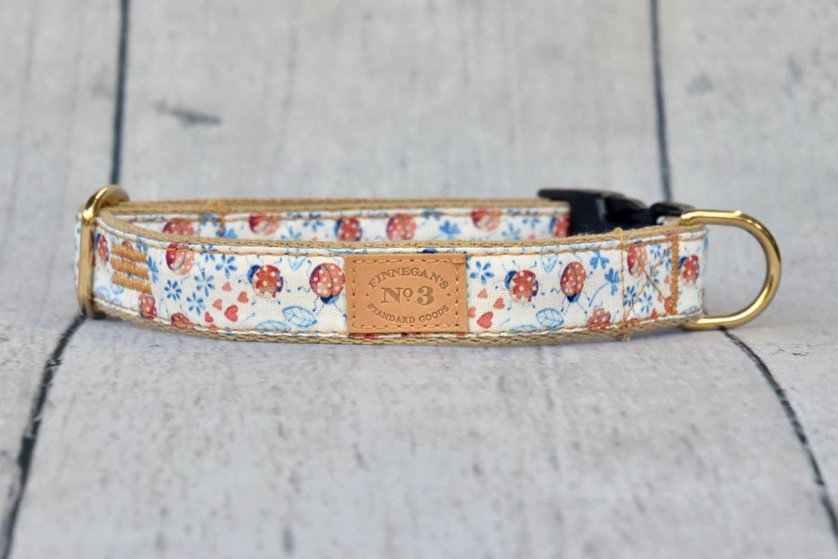 Finnegan’s Standard Goods - Wholesale Pet Collar - Dog - 1 inch Ladybug Collar0