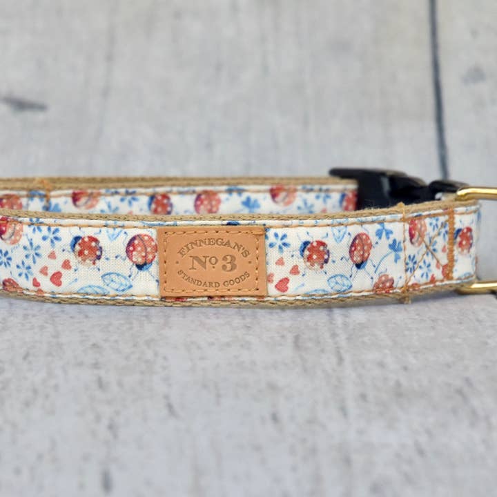 Finnegan’s Standard Goods - Wholesale Pet Collar - Dog - 1 inch Ladybug Collar0
