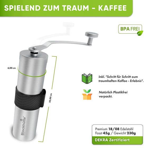 Blockhütte - Wholesale Coffee Grinder - Premium Stainless Steel Manual Coffee Grinder With Ceramic Grinder4