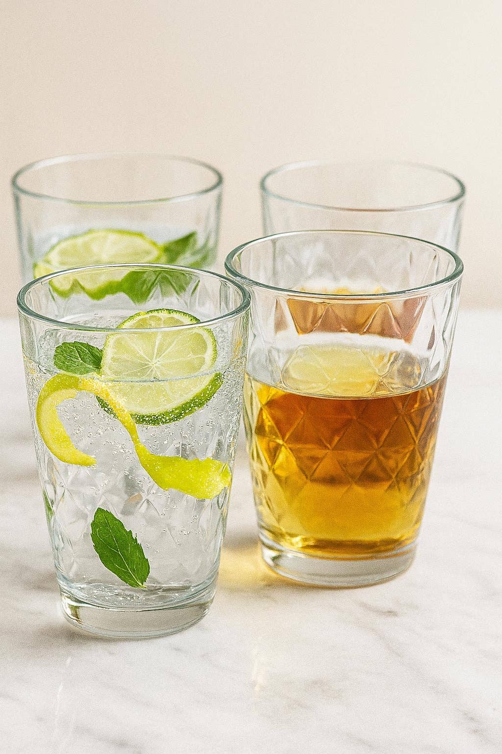 Krediz – wholesale Drinking glass/cup – EPURÉ Skultura 16 oz. Cooler Glasses – Set of 44