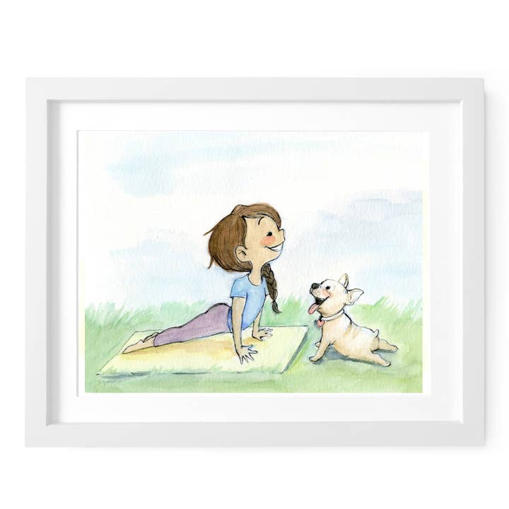 Upward Dogs Art Print for wholesale by Le Petit Elefant