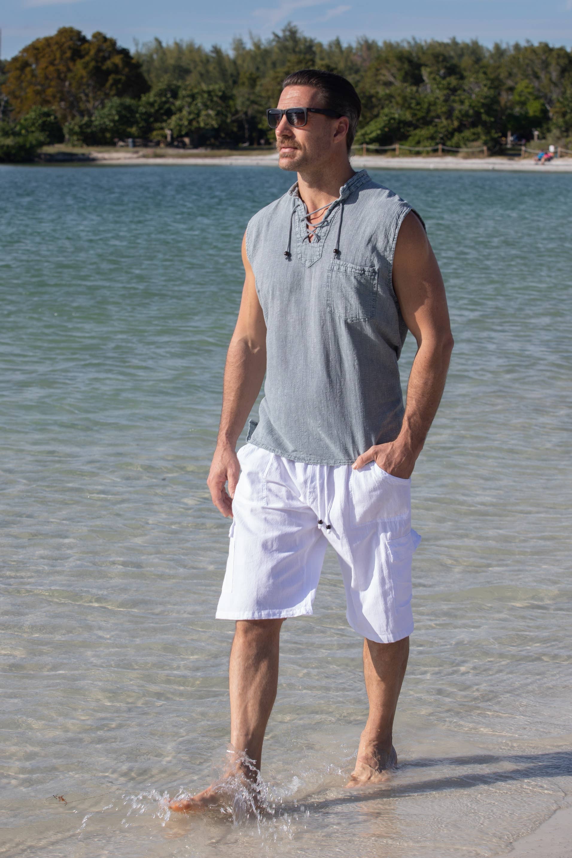 Cotton Natural - Wholesale Shorts - Men's - Bermuda Shorts - White1