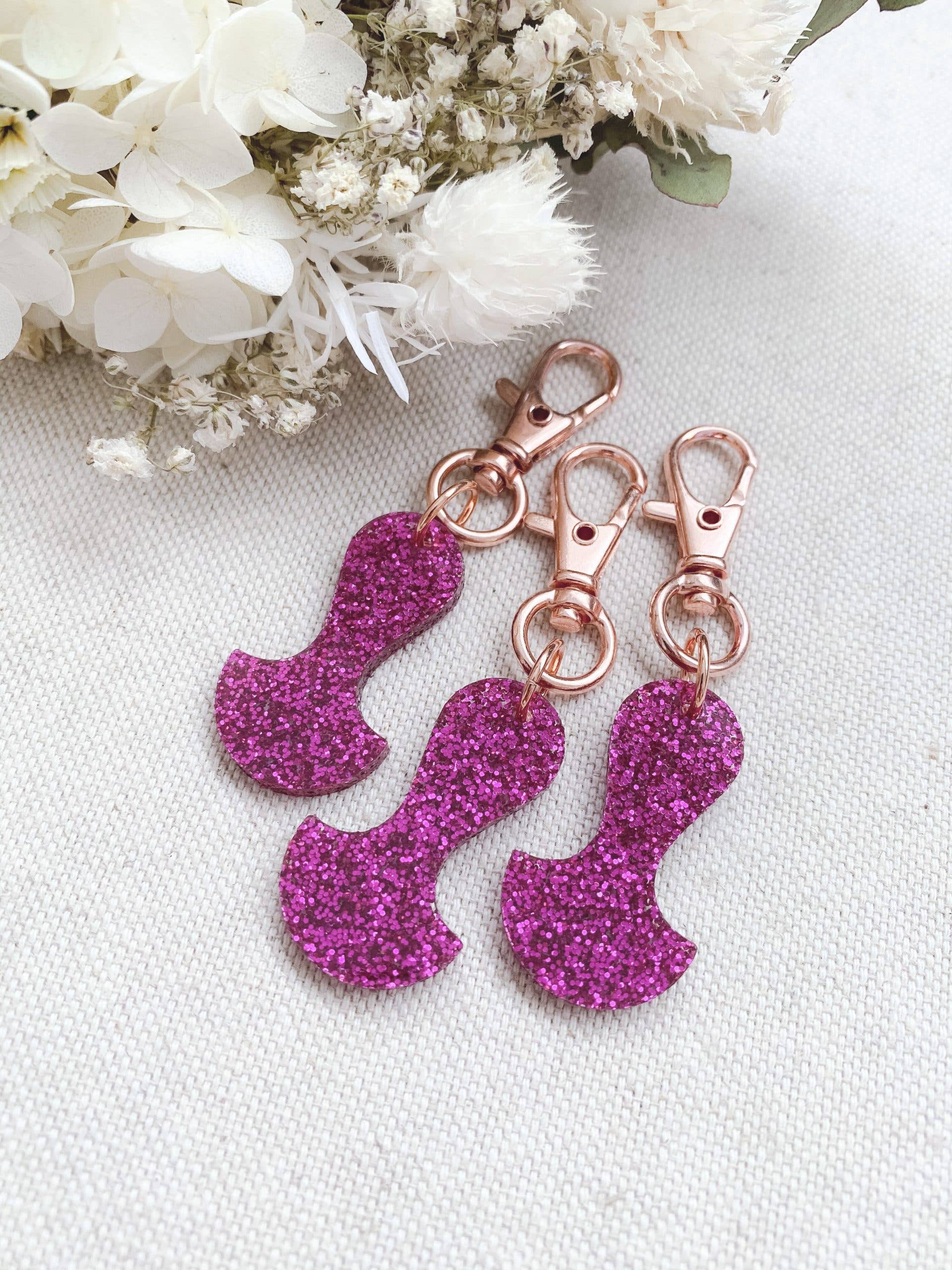 Chuckle & Wood - Wholesale Keychain – Women's - Trolley Tokens - Glitter3