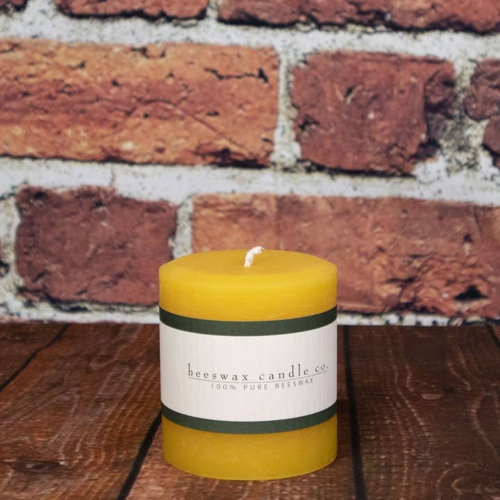 Beelite Candles - Wholesale Pillar Candle - Round 100% Beeswax Pillars