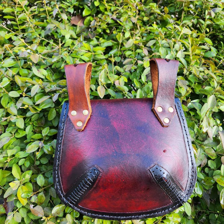Crimson Knight Leatherworks LLC - Wholesale Heuptasje - Uniseks - Lederen heuptas - LARP, Cosplay, Ren Faire