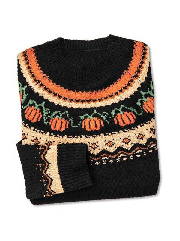 Rosa Clothing - Wholesale Knit Sweater - Women's - Western Vintage Halloween Pumpkin Sweater9
