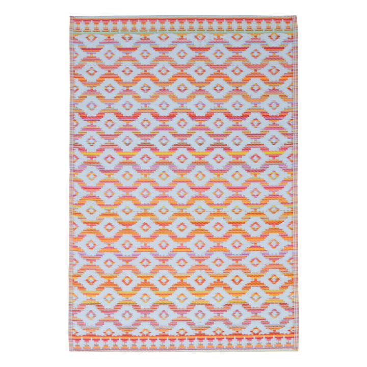 Taksha Kilim in Lawn Sunrise Orange Outdoor Rugs for wholesale by Masterpiece Collection LLC