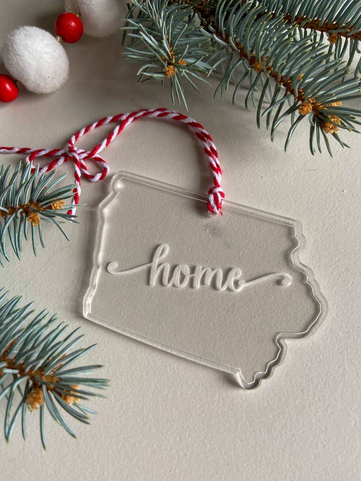 Iowa Ornaments for wholesale by Mountains of Whimsy