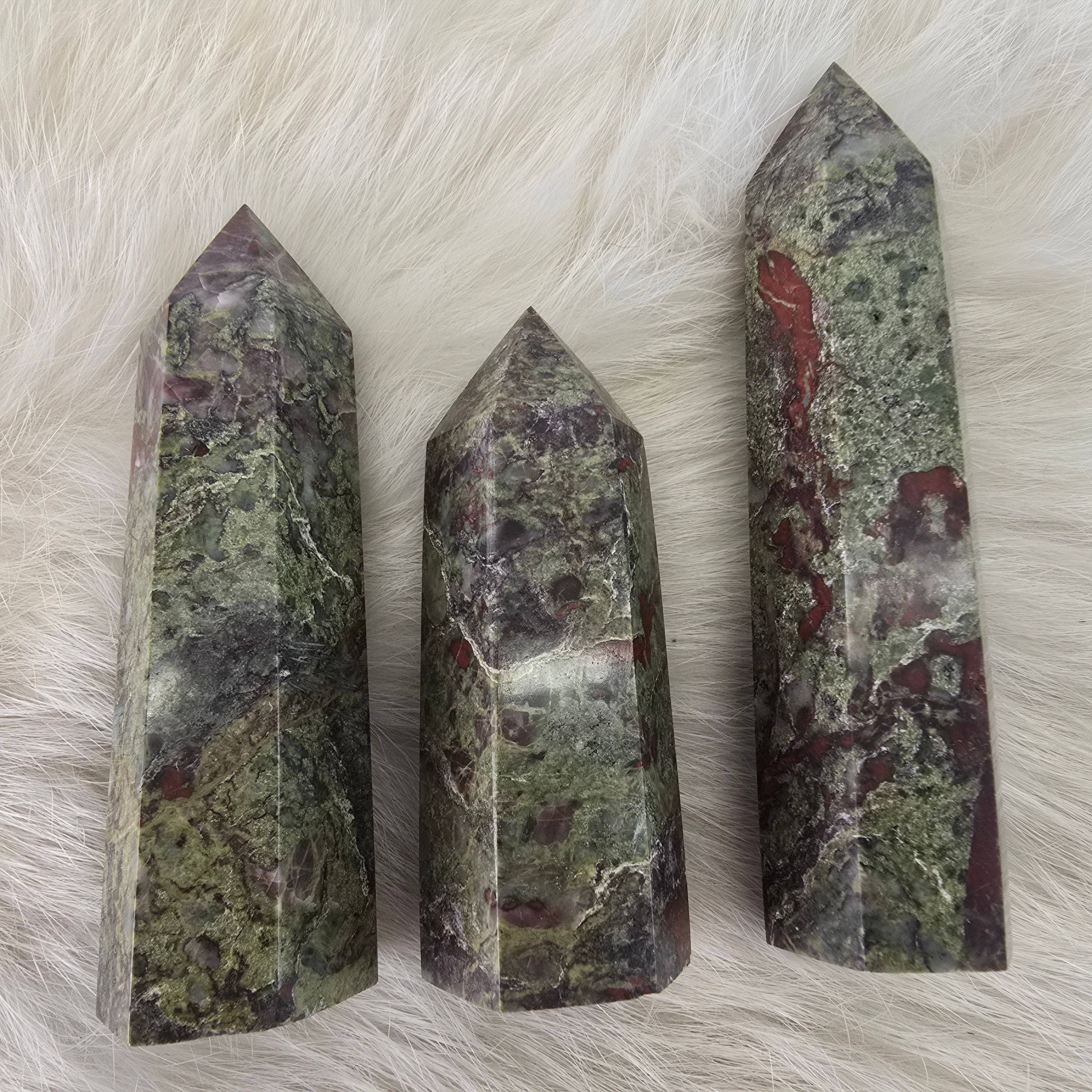 3pc Dragons Blood Jasper ~ Bulk Polished Crystals ~ Minerals for wholesale by Aquamarine Daydream Wholesale