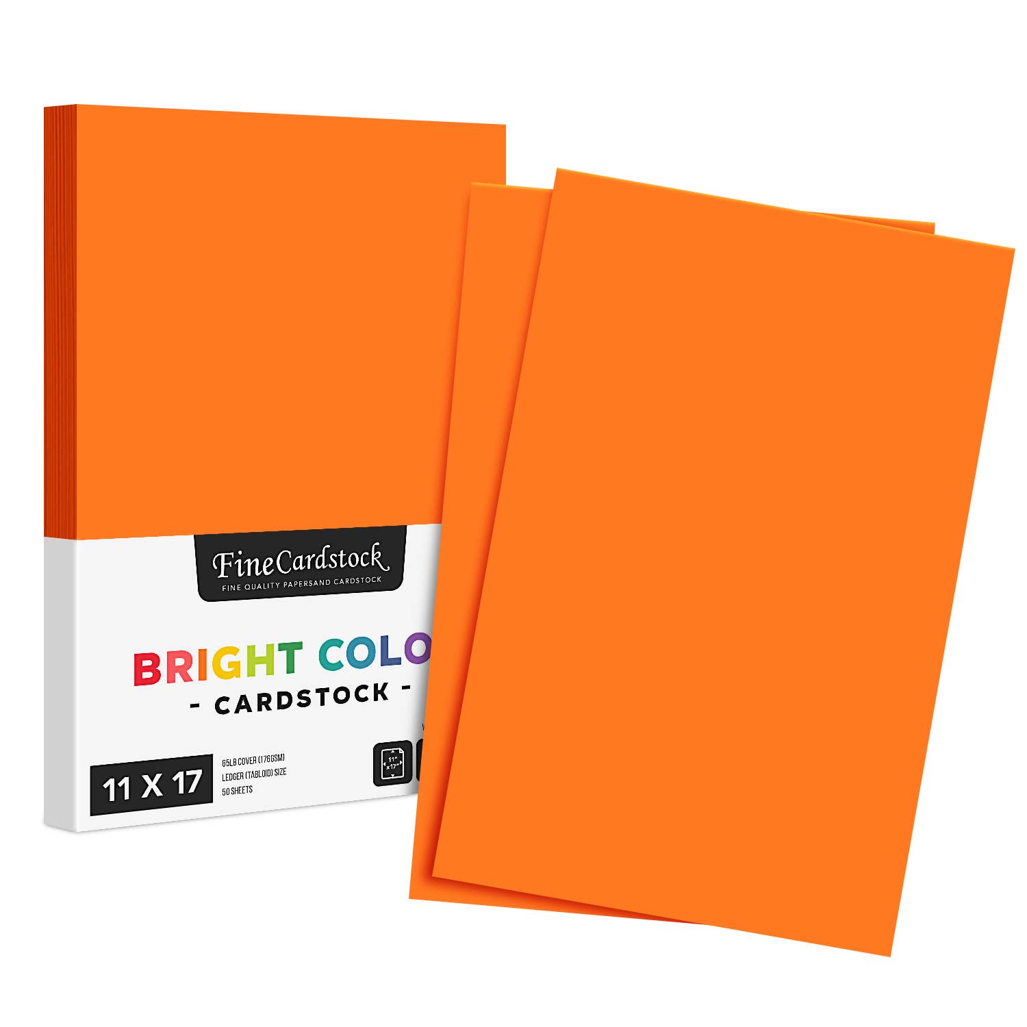 Fine Cardstock – wholesale Hantverkstillbehör – Ljus färg Cardstock papper - 65 lb täcka (176 GSM) - 50 Antal67