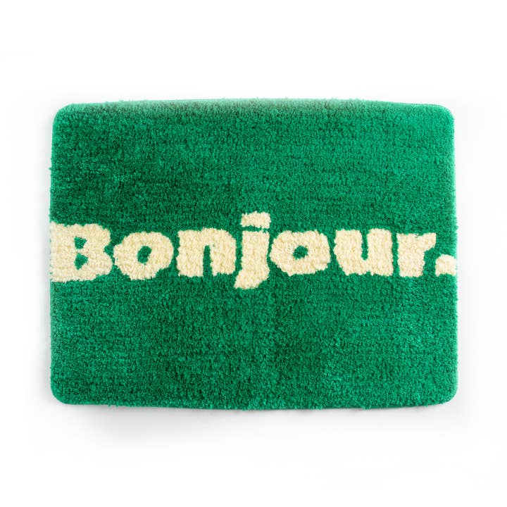 Helio Ferretti Co - Wholesale Bath Mat - GREEN BONJOUR BATH MAT HF0