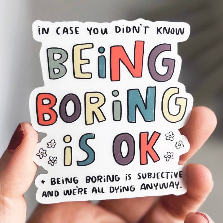 At være kedelig er Ok Sticker for engroshandel hos The Crybaby Club