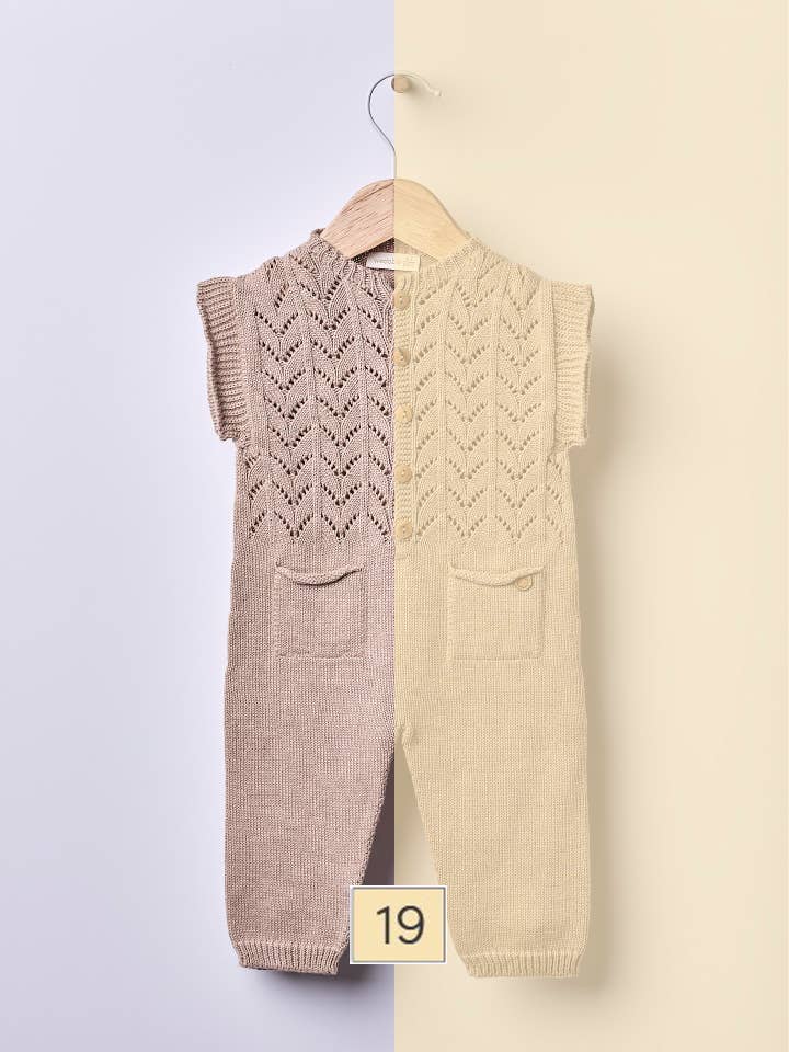 Wedoble: sustainable children's fashion - Wholesale Jumpsuit - Baby - Jumpsuit knitted in organic cotton | SUMMER IN THE VILLAGE1