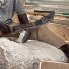 Global Crafts - Wholesale Board Game - Soapstone Hand-Carved Chess Set - African Maasai Tribe Pieces - Grey/Natural Stone6