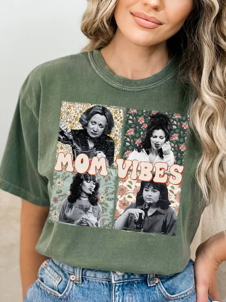 Mom Vibes Floral - Tee and other Purchase Wholesale mom tshirts. Free Returns & Net 60 Terms on Faire trending on Faire.