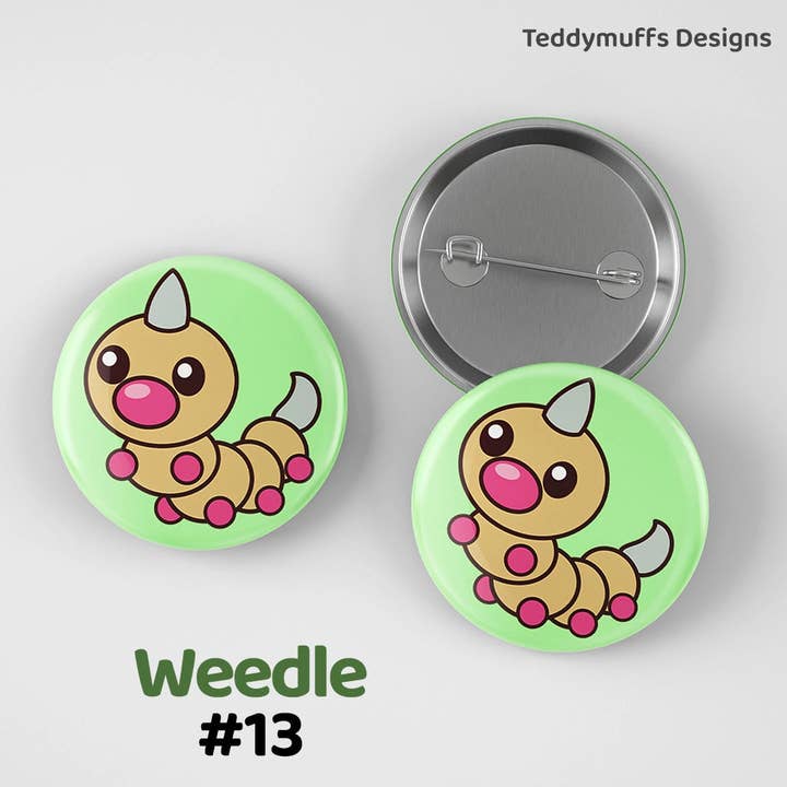 Weedle Anstecknadel für den Großhandel von Teddymuffs Designs