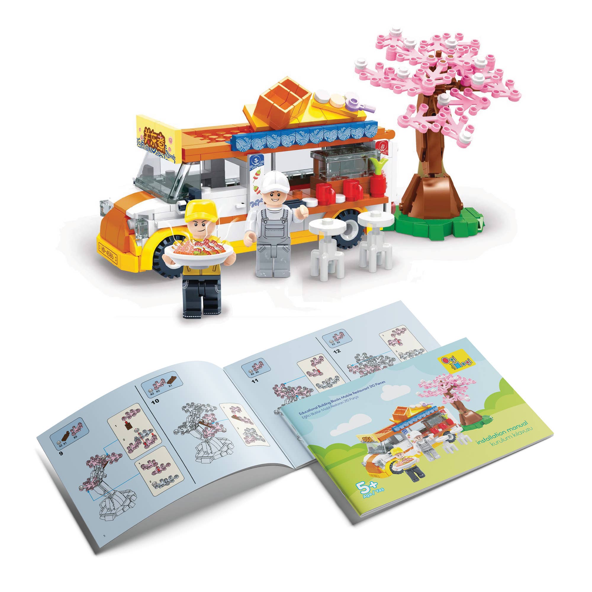 Multi Colored Ogi Mogi Mobile Restaurant Building Blocks Set 310 PCS, Compatible with Lego for wholesale on Faire5