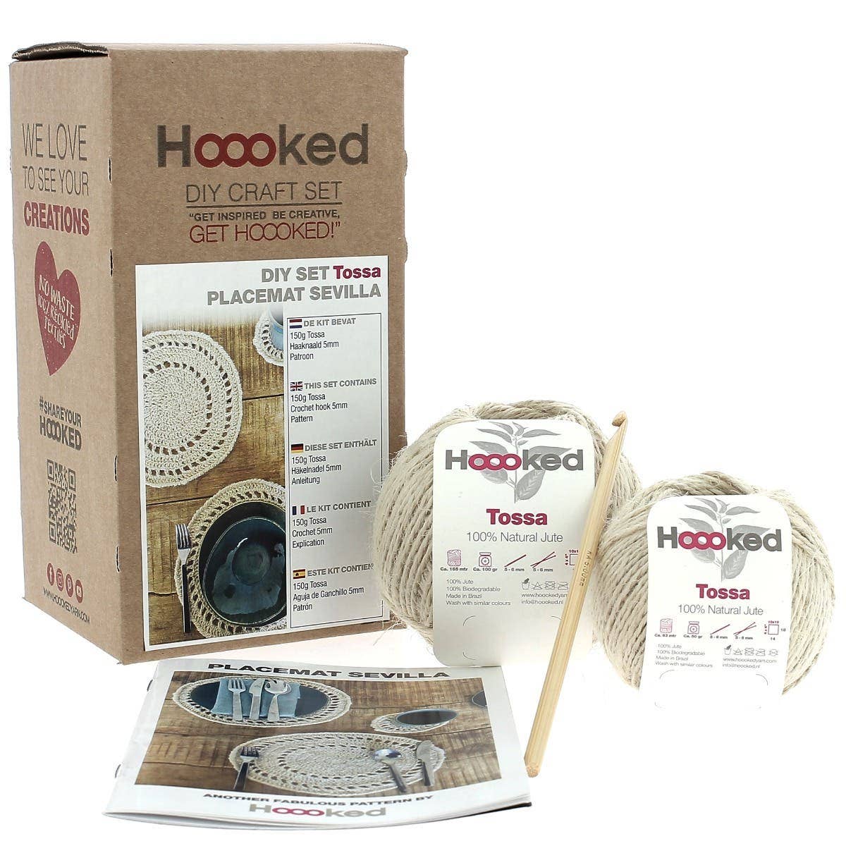 Hoooked Yarns - Wholesale DIY Craft Kit - DIY Crochet Kit Placemat Sevilla3
