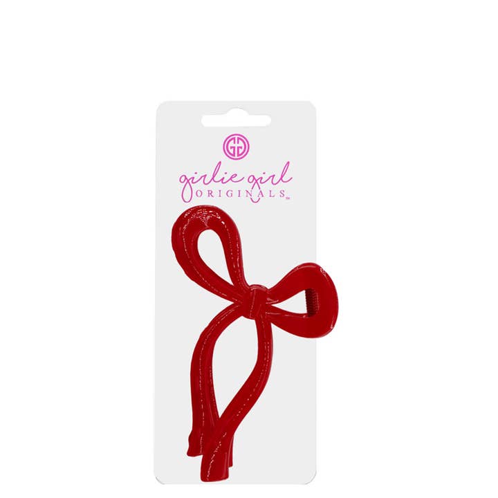 Girlie Girl Originals - Wholesale Hair Clip - Women's - HCB-15 Bow Clips Plastic Red