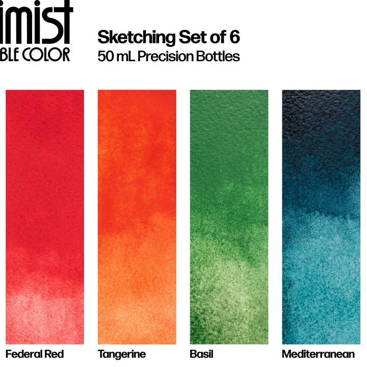 Federal Color - Wholesale Writing Ink - Optimist Mixable Color, Sketching Set of 62