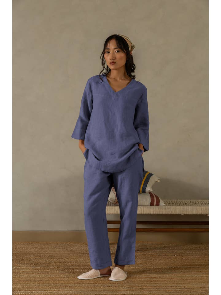 Live Linen – Großhandel Set aus Oberteil und Hose (NICHT Loungewear) – Damen – Leinen Alexis Koordinationsset