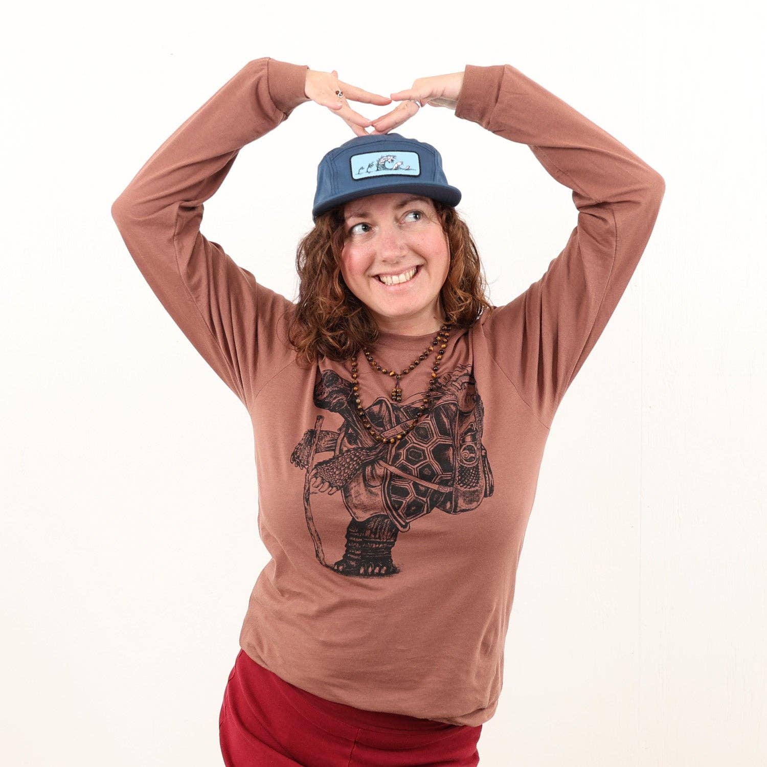 Chestnut Hiking Tortoise Longsleeve for wholesale on Faire2