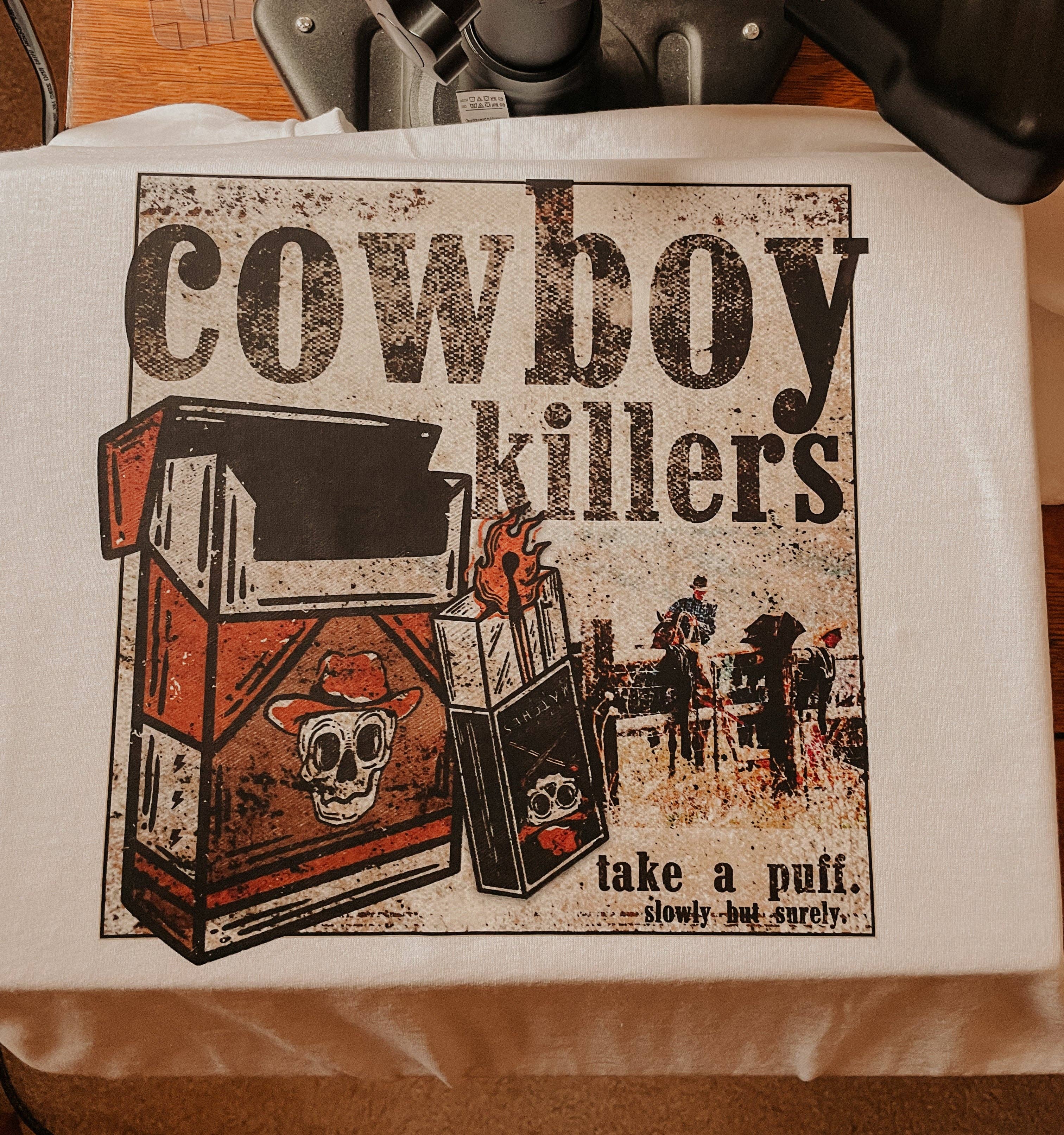 Rustic Runaway LLC - Wholesale T-Shirt (Graphic) - Women's - Cowboy Killers Western Graphic Tee1