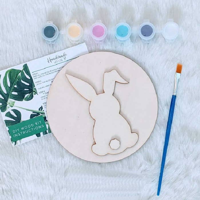 BUNNY DIY PAINT KIT, Easter Paint Sign, Kids Paint sign for wholesale by Hunter Kouture