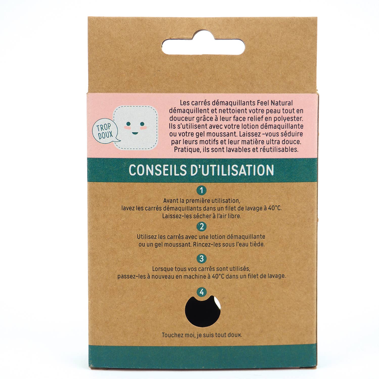 FRENCH TENDANCE - Wholesale Makeup Remover - Set of 4 washable makeup remover squares2