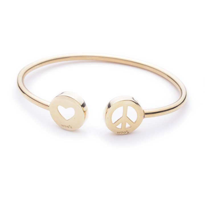Bangle Coração/Trevo por atacado de Woo's pure feelings
