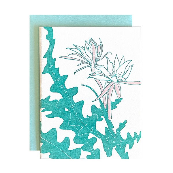 Navy Midnight Press - Vendita all'ingrosso Biglietti di auguri - Biglietto di auguri di compleanno Cactus R0