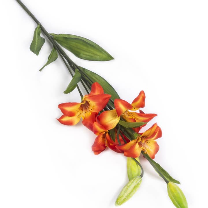 Closer2Nature – Engroshandel Kunstige blomster – Kunstig 75 cm enkelt stilk rød asiatisk lilje2