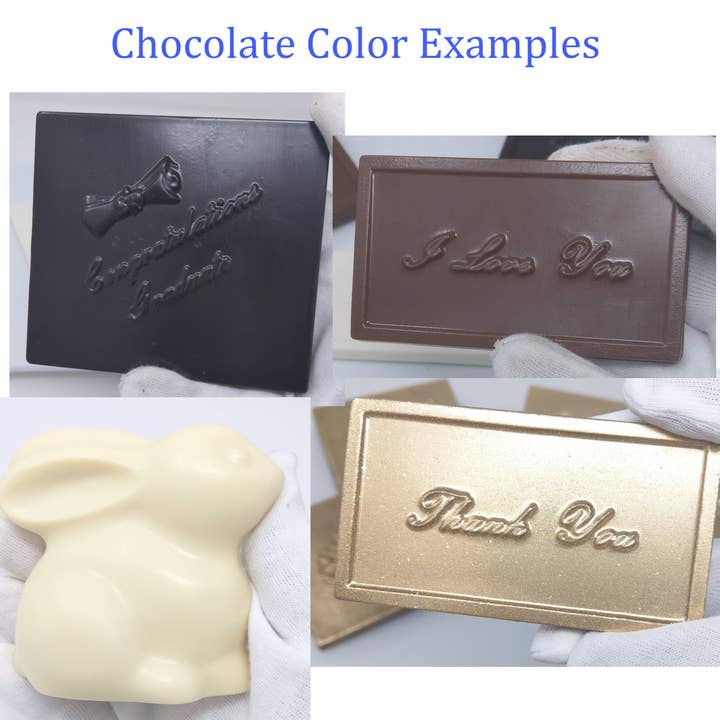 Wild Angel Treats, LLC – wholesale Chokladkaka – Lycklig fars dag stort kort Solid Choklad (valfritt guld)