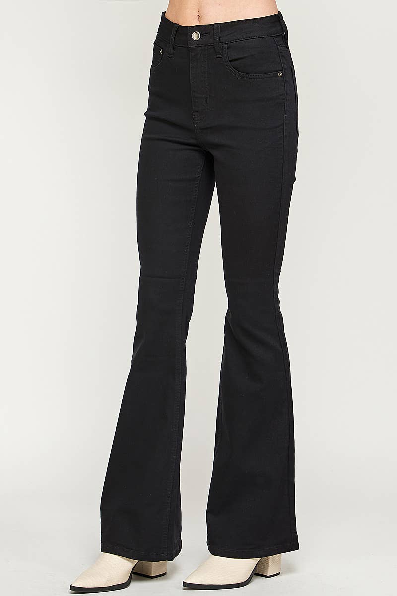 Weiss I1320HF - Weiß - High Rise Flare Jeans für den Großhandel auf Faire13