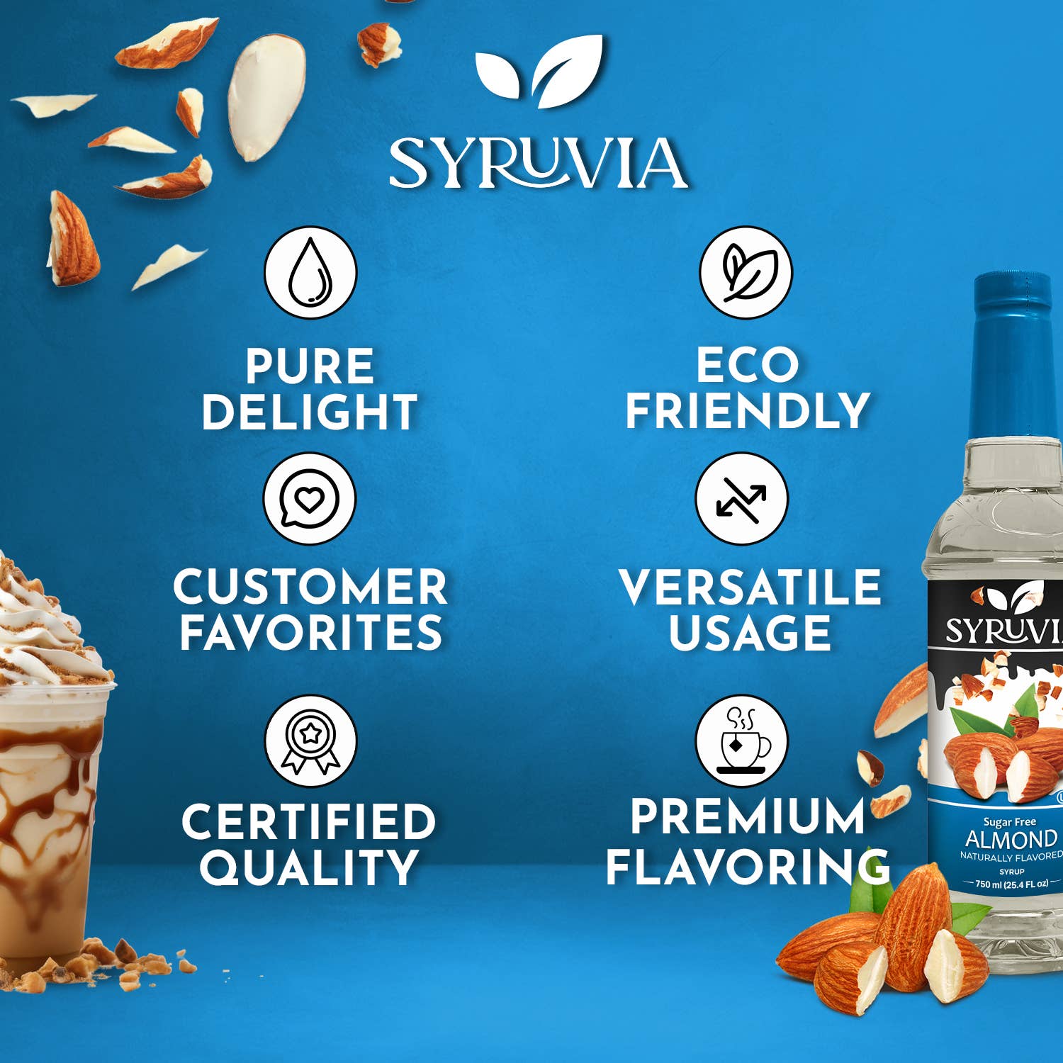 Syruvia - Vente Sirops aromatisés - Sirop d'Amande Sans Sucre4