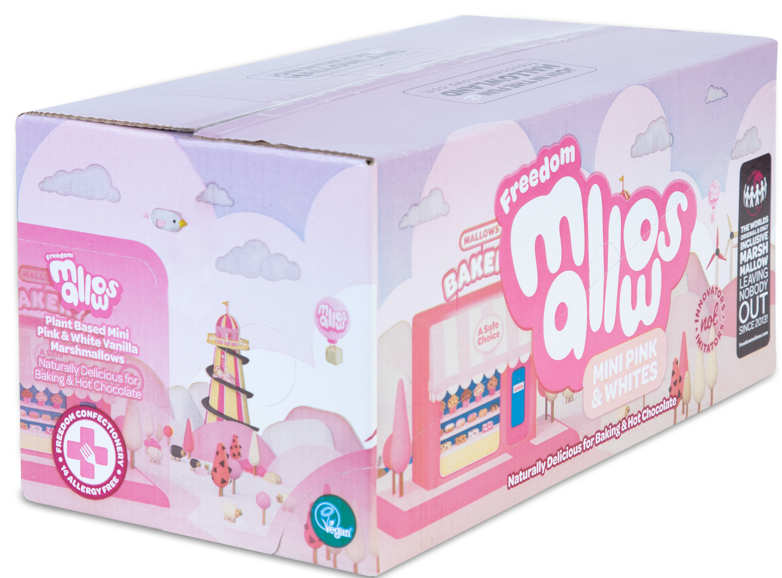 Freedom Confectionery - Wholesale Marshmallow - Mini Pink & White Vanilla 105g Bag (10mm x 12mm Cut)4