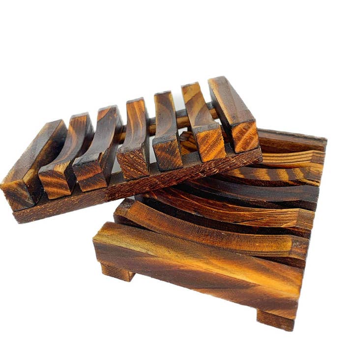 Wooden Bamboo Soap Dish for wholesale by Jack & Jesters