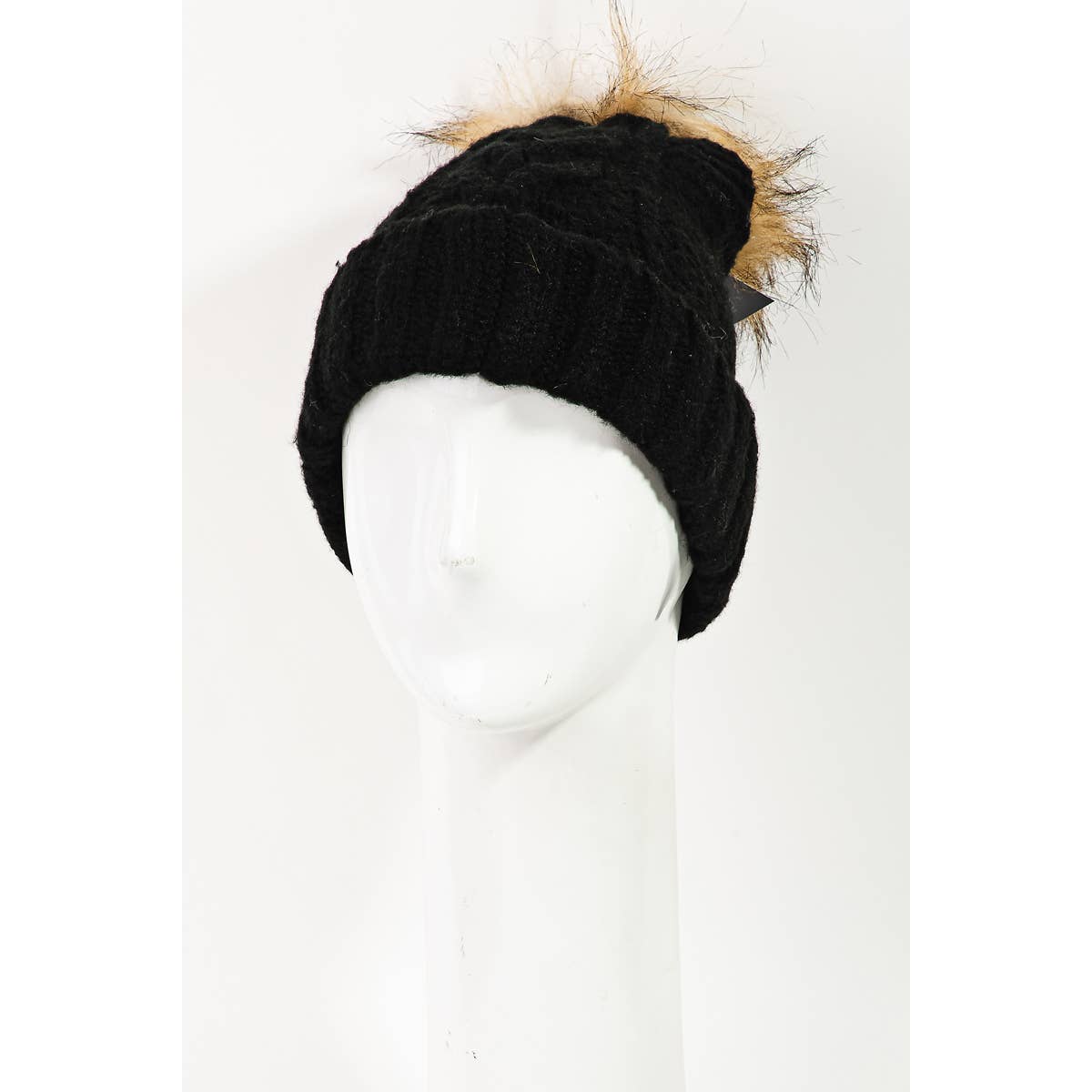 Collections by Fame Accessories - Wholesale Beanie - Women's - Soft Cable Knit Pom Beanie1