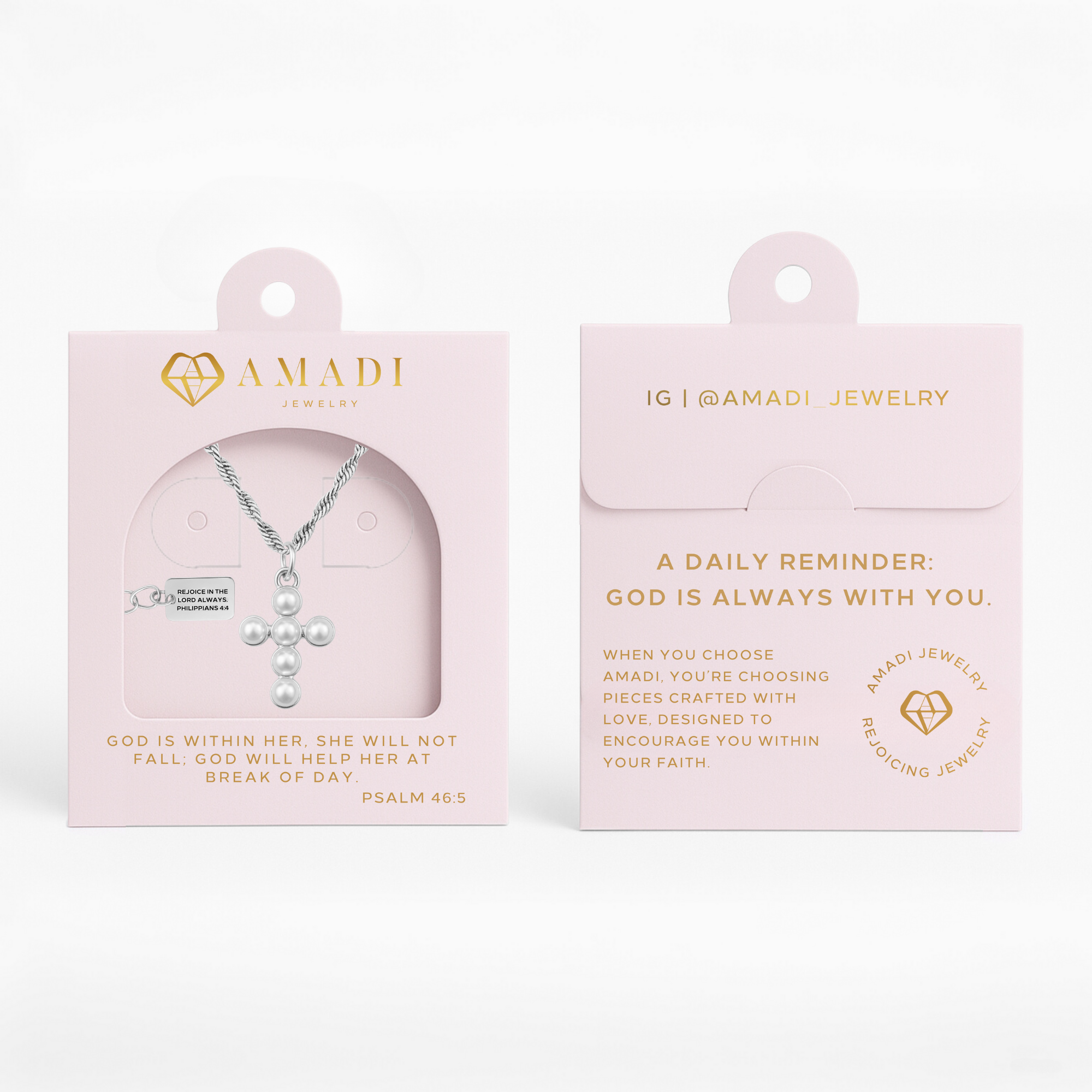 AMADI Jewelry - Vendita all'ingrosso Collana con ciondolo/pendaglio - Collana Sempre con Noi in Oro e Argento9