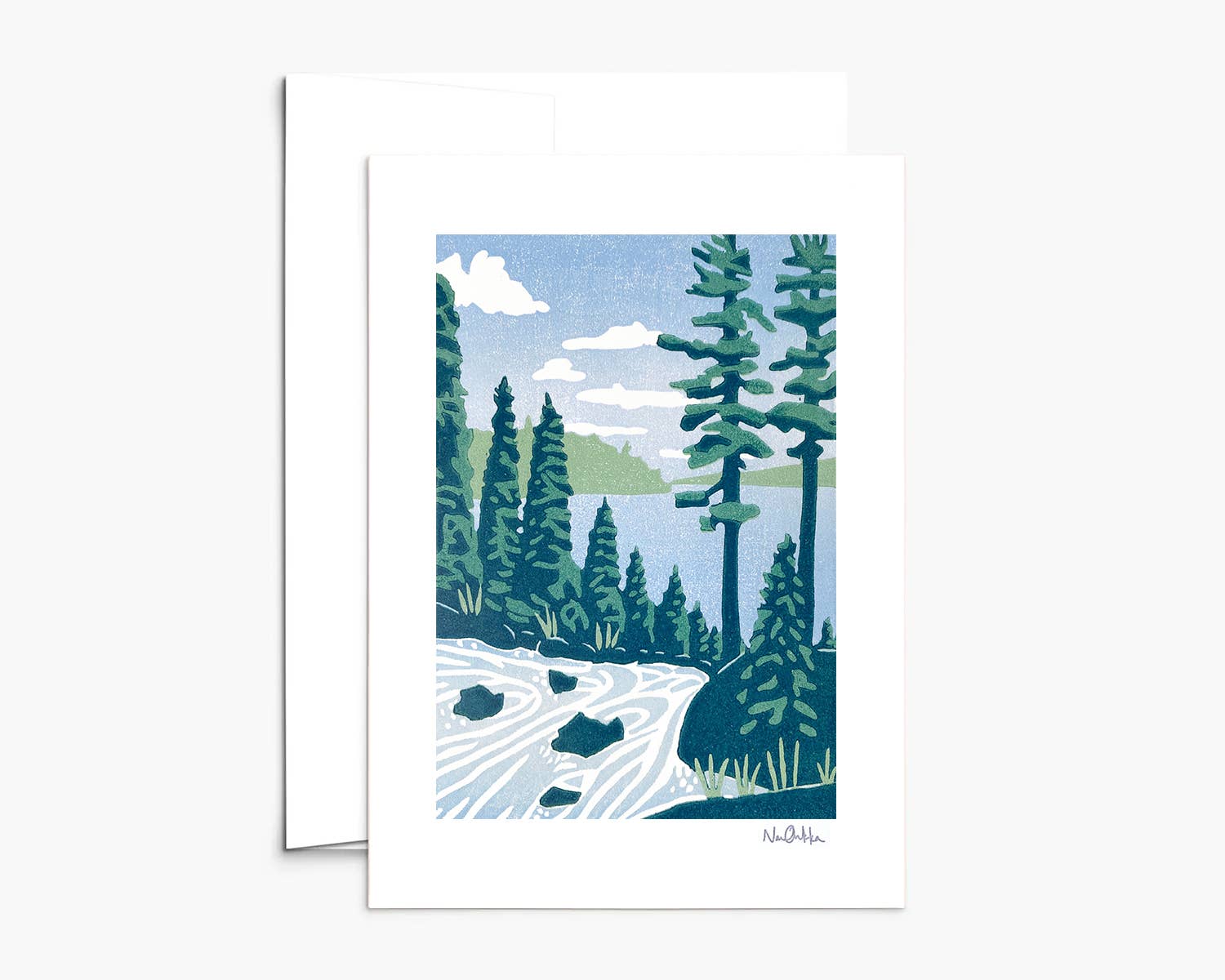 Nan Onkka Prints - Wholesale Everyday Greeting Card - Backcountry Spring Blank Greeting Card1