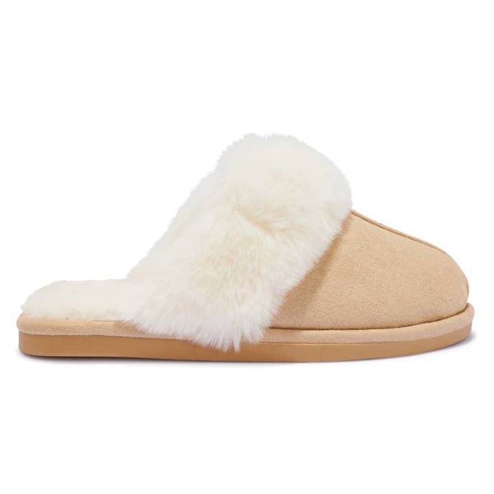 JS-109 PANTOFFEL-PANTOLETTE AUS KUNSTFELL für den Großhandel von City Shoes