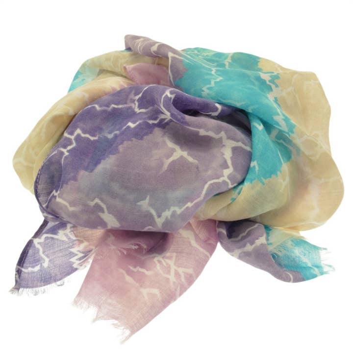 Lilla og turkis tørklæde for engroshandel hos Miss Milly Limited